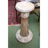 Bretby Art Pottery Jardinière stand of Rose and Bark decoration stamped 244 to base 66cm in Height
