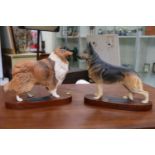 Beswick Connoisseur Collection Alsatian and Rough Border Collie