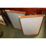 Pair of Mid Century Walnut framed melamine topped Bed tables