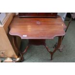 Edwardian Window table with shaped legs and under tier