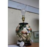 Moorcroft Poppy pattern Lamp base 23cm in Height
