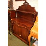 Victorian Mahogany Shaped Chiffonier with panelled doors
