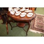 Edwardian Shaped Side table with Carved and curved legs supporting under tier