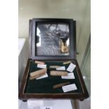 Cased WW1 British Army Lee Enfield Butt Plate Relic and assorted WW1 and later