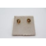 Pair of 9ct Gold Ladies Diamond set earrings