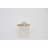Ladies 18ct Gold Diamond Solitaire ring 0.45ct H/I Si Estimated Size T 3.7g total weight