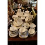 Royal Doulton Marlborough pattern part Tea set and a Coalport Revelry pattern Tea Cups and saucers