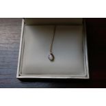 Ladies 9ct Gold Opal Pendant on chain boxed