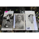 Cliff jones Signed Photo, Jimmy Greaves Sepia & William John Whateley