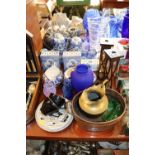 Collection of assorted Chinese ceramics and assorted bygones inc. Pair fo Art Nouveau