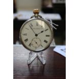 Stewart Dawson & Co of Liverpool Silver cased pocket watch with roman numeral dial
