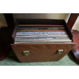 Box of assorted vinyl records inc the Beatles, Simon & Garfunkel