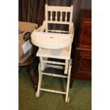 Painted Edwardian Metamorphic Childs High Chair