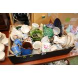 Box of assorted Ceramics inc. Bretby, Guernsey Pottery etc