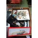 Collection of assorted Edwardian and later jewellery inc Brooches, necklaces etc