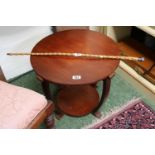 Art Deco Circular Mahogany coffee table with under tier