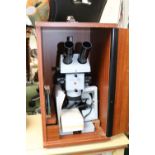 Mbc-10 Binocular microscope cased with accessories