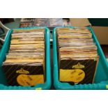 2 Boxes of mainly Old Gold Vinyl Singles inc. 10CC, Patti Smith etc