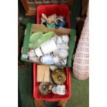 3 Boxes of assorted Ceramics and bygones