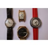 Collection of 4 watches to include Roamer Brevete 1940s Swiss watch, Automatic Russian USSR 28 Jewel