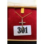 9ct Gold Cross Pendant on chain