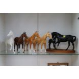 Collection of assorted Beswick Horse figures inc. Black Beauty & Foal Connoisseur collection