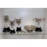 Collection of Silver and other trophies inc. Bedford & District Dunsdale Cup. Wilson-Hayes Cup