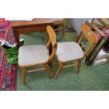 Pair of Mid 20thC Chairs with Ply Backs