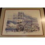 Framed Print entitled 'Sails' limited edition 187 of 199 signed in Pencil