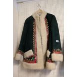 197s Sheepskin Coat with Floral decoration