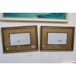 2 Framed watercolours of Egyptian boat scenes by Frank Holme