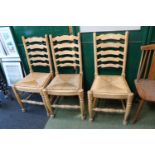 3 Ladderback Kitchen Chairs