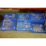 Seven Boxes of assorted Edinburgh and other Crystal glassware inc. Decanters, Fruit bowl, Drinking