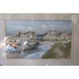 Thomas Swift Hutton (1865 - 1935) 'Seaton Sluice, Northumberland watercolour signed and framed