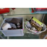 Box of assorted bygones, glassware and ceramics