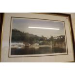 Large framed print depicting Portmeirion by Robert Peircy 86 of 800