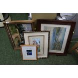 Collection of assorted framed Watercolours and pictures inc.