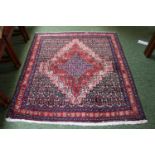 Good Quality Persian Red ground rug 142cm total length