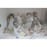 Collection of Lladro Angel figurines (7)