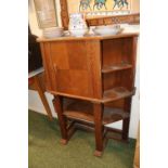 Oak Deco hall cabinet with undertier