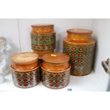 Collection of Hornsea Bronte pattern with wooden lids