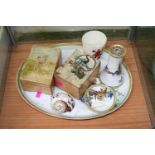 Noritake Oval Dressing table tray and 2 Musical boxes etc