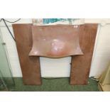 Art Deco Copper fire surround of studded design