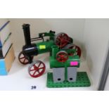 Mamod Traction Engine and a Mamod Stationary engine