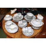 German Democratic Republic Jlmenau dinner service and Wedgwood Angela pattern Part Tea set