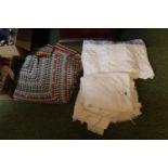 Hand knitted blanket and assorted good quality country house blankets