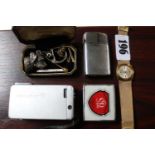 Timex Gold Plated wristwatch, Minolta -16 and assorted bygones