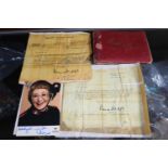 Vintage Autograph Album with Signatures Johnnie Ray, George Darling etc