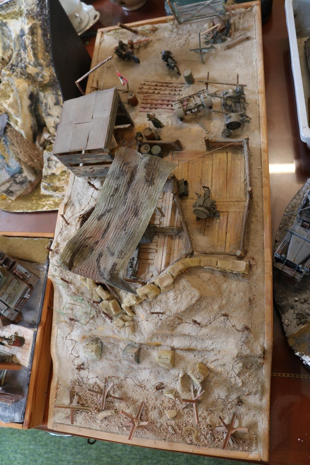 Large Collection of Hand built and painted Airfix & Tamiya Dioramas depicting WWII German - Image 3 of 4