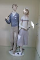 Lladro golfing couple figurine